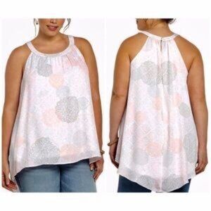 Torrid Geo Sphere Hi Low Sleeveless Tank Top Blouse Shirt 3X
